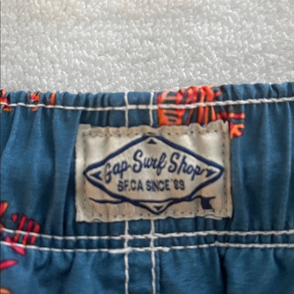 GAP Blue and Orange Swim Shorts with Dinosaur print - 3T - Picture 3 of 4